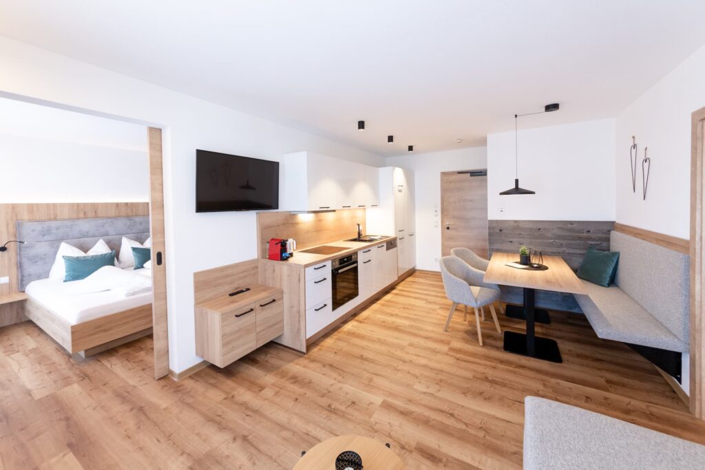 appartement bergglueck wohnen kueche