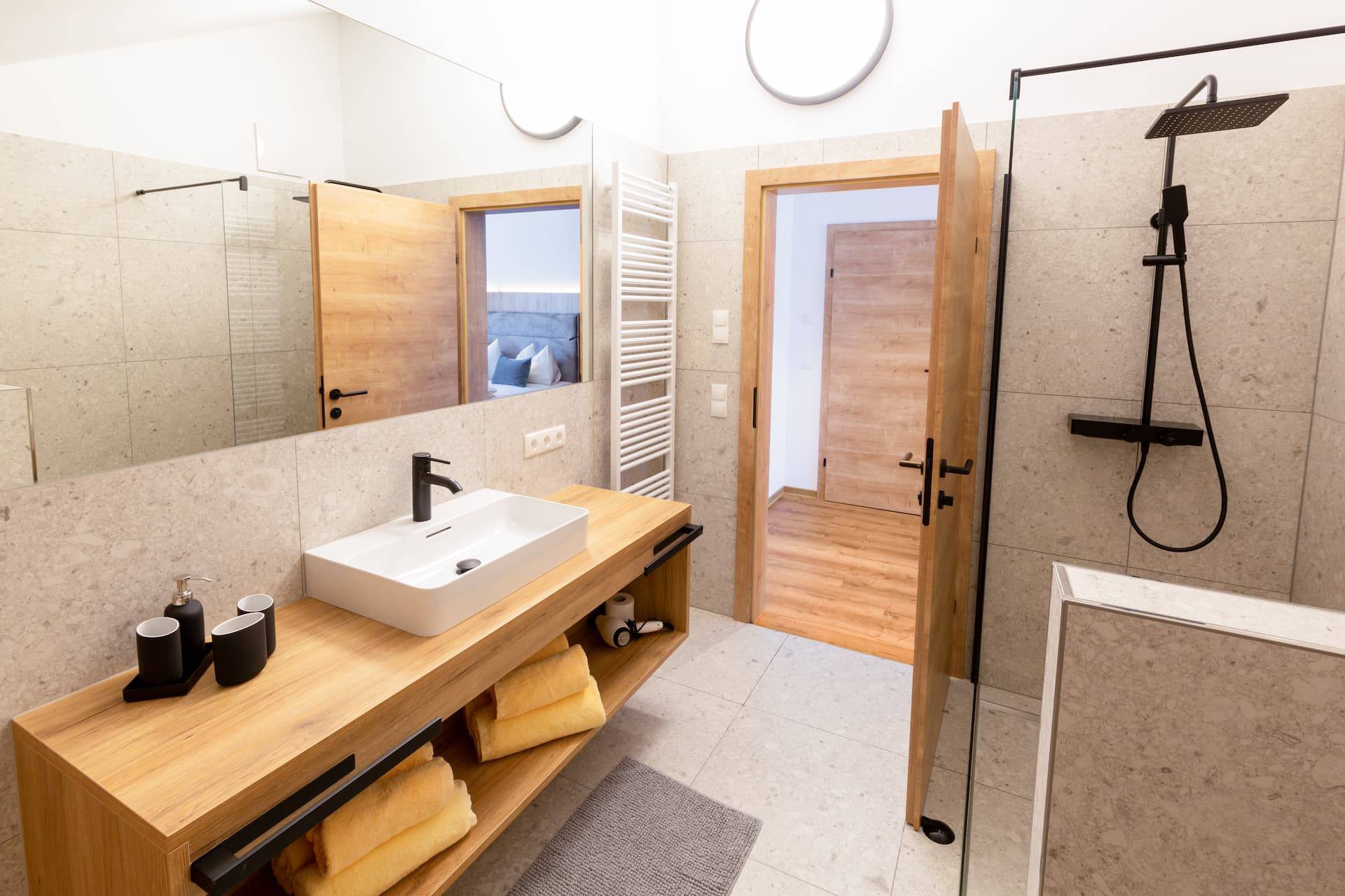 Badezimmer vom Appartement Bergbalance in den Ski & Bike Appartements Altenmarkt im Pongau